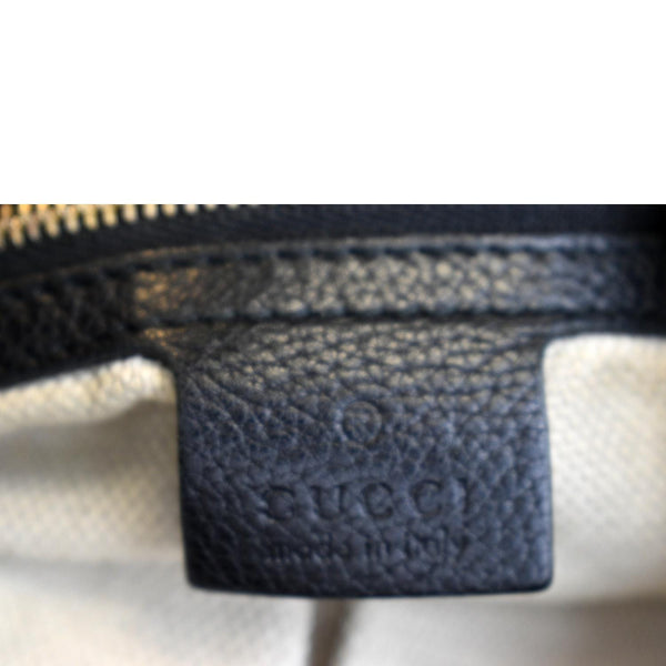 GUCCI Soho Pebbled Leather Chain Shoulder Bag Black 308982