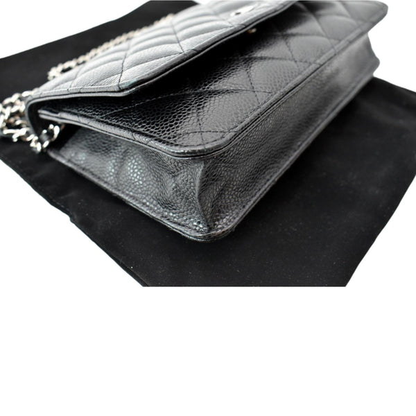 CHANEL CC WOC Caviar Leather Wallet On Chain Crossbody Bag Black