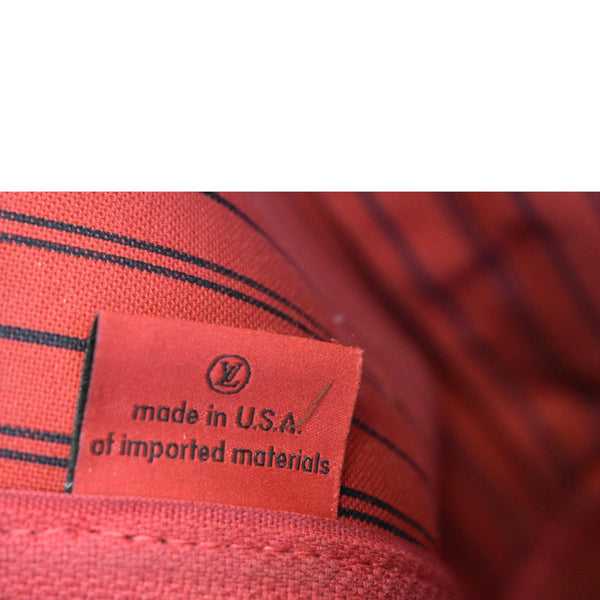 LOUIS VUITTON Neverfull MM Damier Ebene Tote Bag Brown