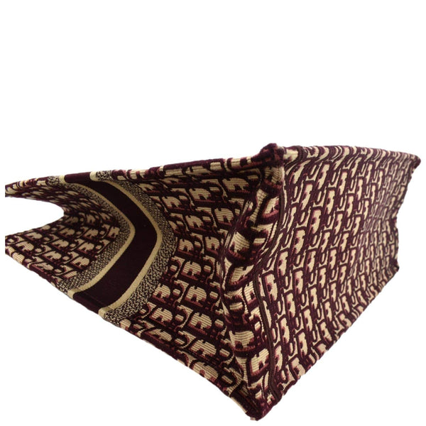 Christian Dior Book Oblique Embroidered Canvas Tote Bag - Bottom Left