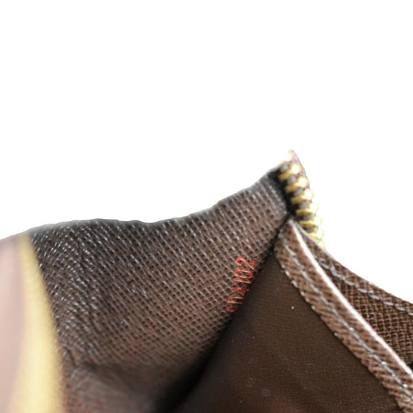 LOUIS VUITTON Zip Around Damier Ebene Wallet Brown