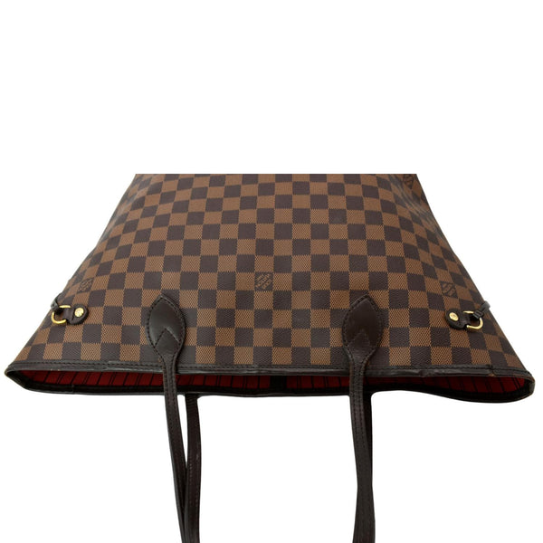 LOUIS VUITTON Neverfull MM Damier Ebene Tote Bag Brown