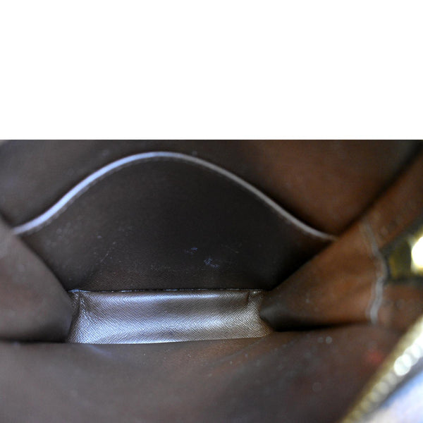 LOUIS VUITTON Danube PM Slim Damier Ebene Crossbody Bag Brown