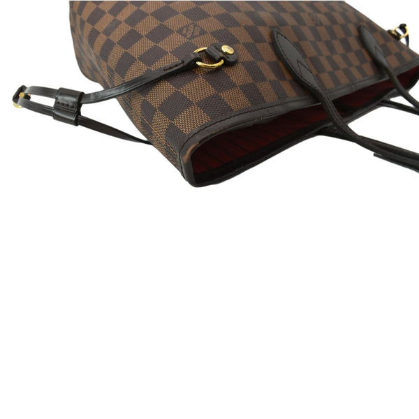LOUIS VUITTON Neverfull MM Damier Ebene Tote Bag Brown