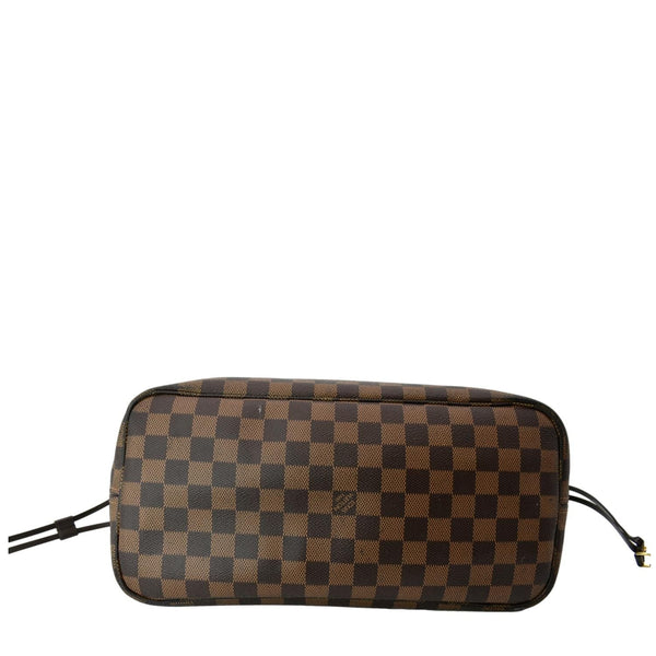 LOUIS VUITTON Neverfull MM Damier Ebene Tote Bag Brown
