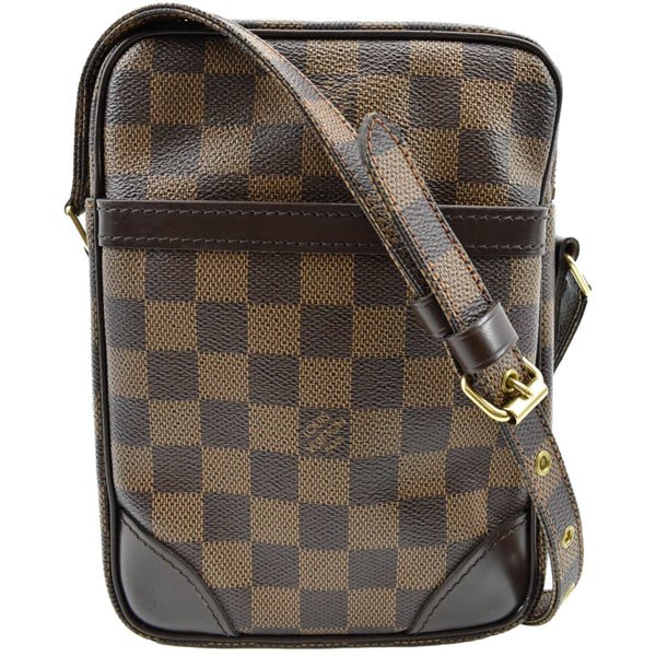 LOUIS VUITTON Danube PM Slim Damier Ebene Crossbody Bag Brown