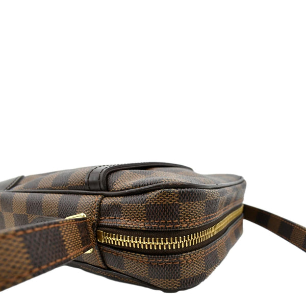 LOUIS VUITTON Danube PM Slim Damier Ebene Crossbody Bag Brown