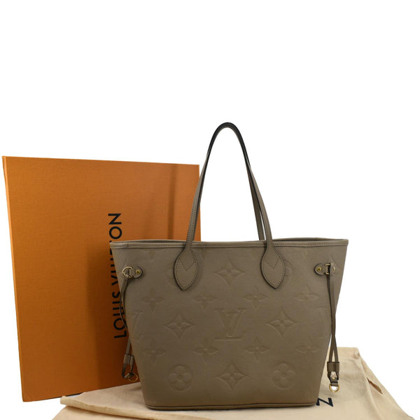 Louis Vuitton Neverfull MM Monogram Leather Tote Bag - Front View