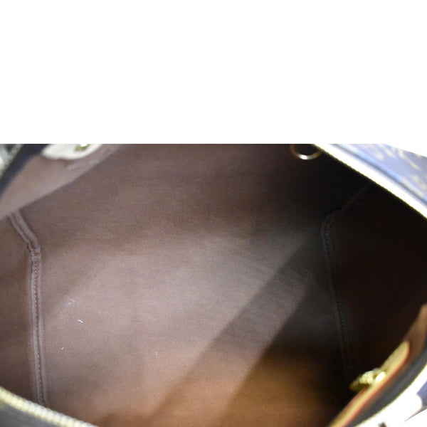 LOUIS VUITTON Speedy 30 Monogram Canvas Satchel Bag Brown