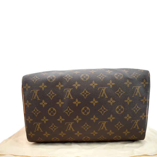 LOUIS VUITTON Speedy 30 Monogram Canvas Satchel Bag Brown