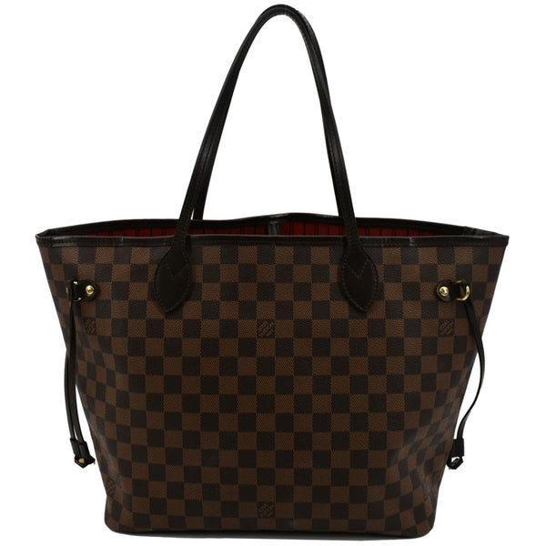 LOUIS VUITTON Neverfull MM Damier Ebene Tote Bag Brown