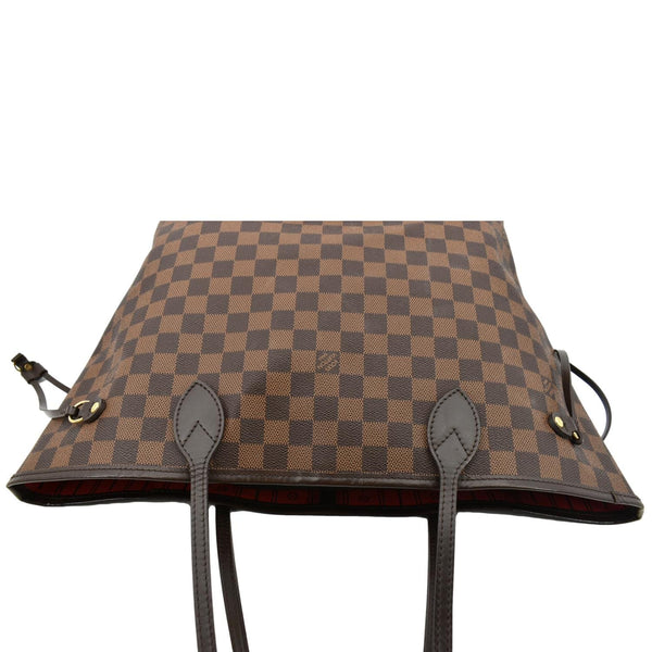 LOUIS VUITTON Neverfull MM Damier Ebene Tote Bag Brown
