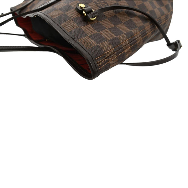 LOUIS VUITTON Neverfull MM Damier Ebene Tote Bag Brown