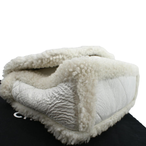 Chanel 19 Flap Shearling Patent Leather Shoulder Bag - Bottom Left