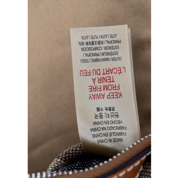 BURBERRY Check Canvas Hobo Bag Beige