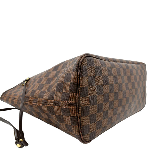 LOUIS VUITTON Neverfull MM Damier Ebene Tote Bag Brown