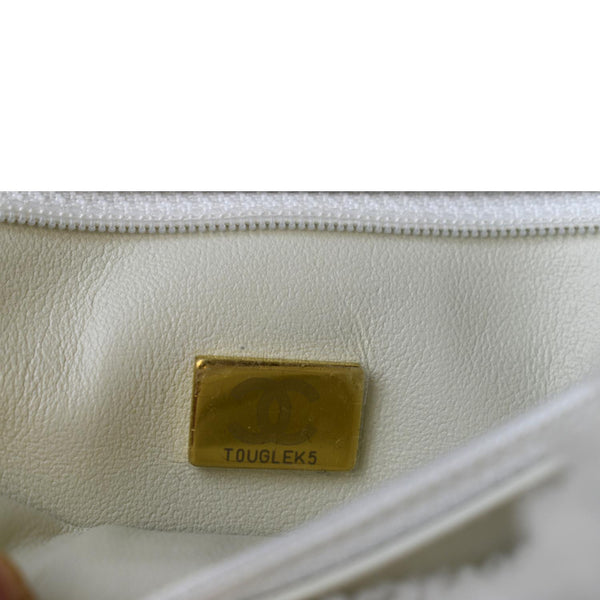 Chanel 19 Flap Shearling Patent Leather Shoulder Bag - Tag