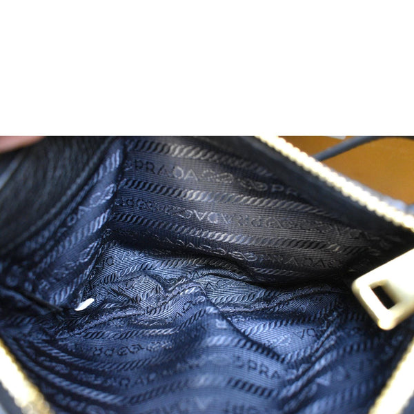 PRADA Vitello Daino Leather Belt Bag Black