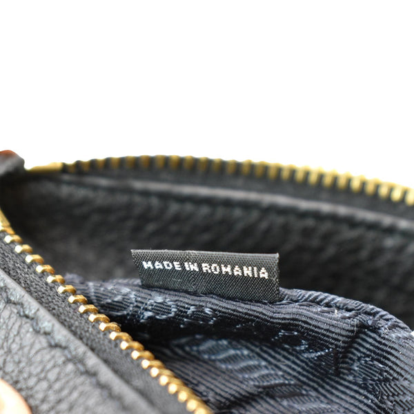 PRADA Vitello Daino Leather Belt Bag Black