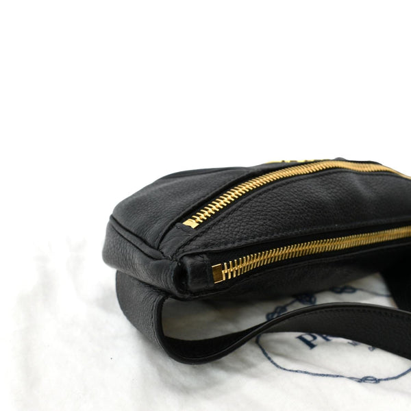 PRADA Vitello Daino Leather Belt Bag Black