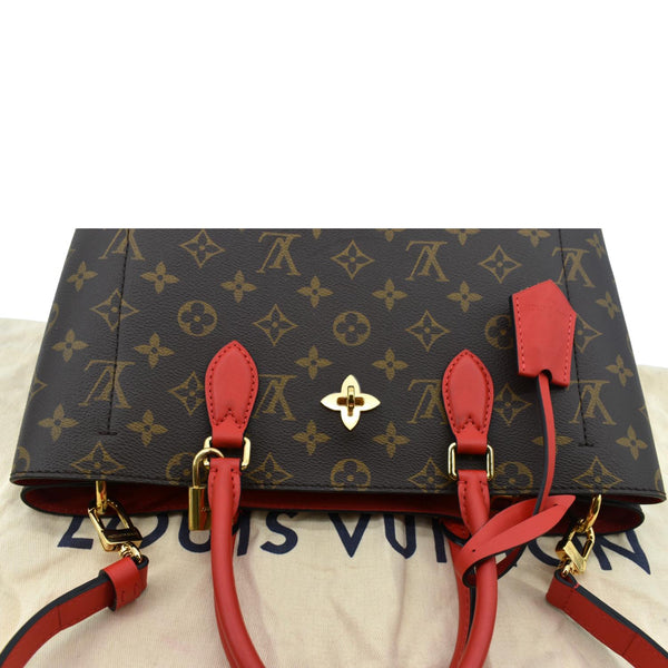 Louis Vuitton Flower Monogram Canvas Tote Shoulder Bag - Top
