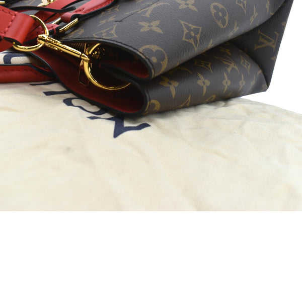 Louis Vuitton Flower Monogram Canvas Tote Shoulder Bag - Left Side