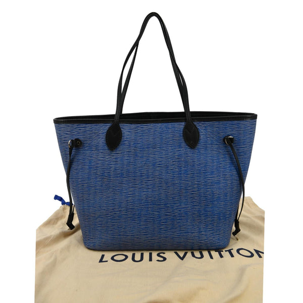 LOUIS VUITTON Neverfull MM Epi Leather Tote Shoulder Bag Blue