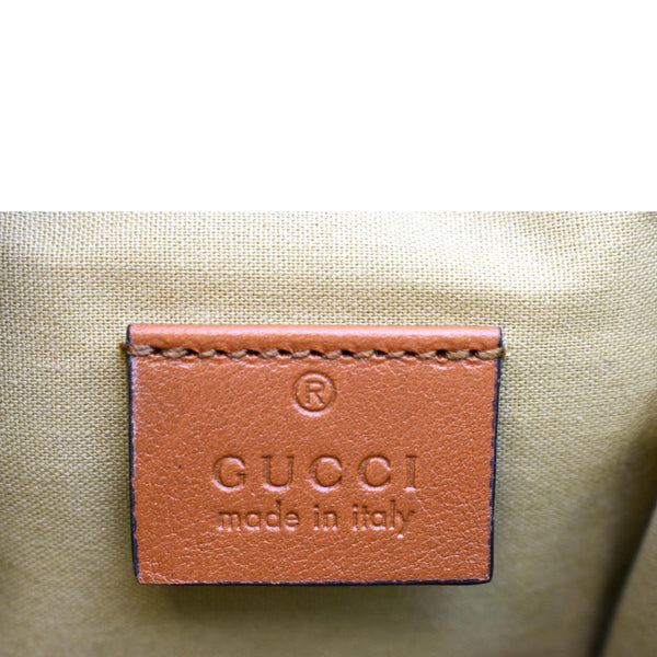 GUCCI Phone Case Vintage Canvas Belt Bag Dark Brown 581519