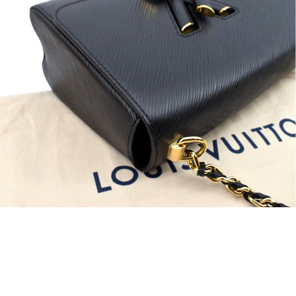 LOUIS VUITTON Twist Epi Leather Crossbody Bag Black