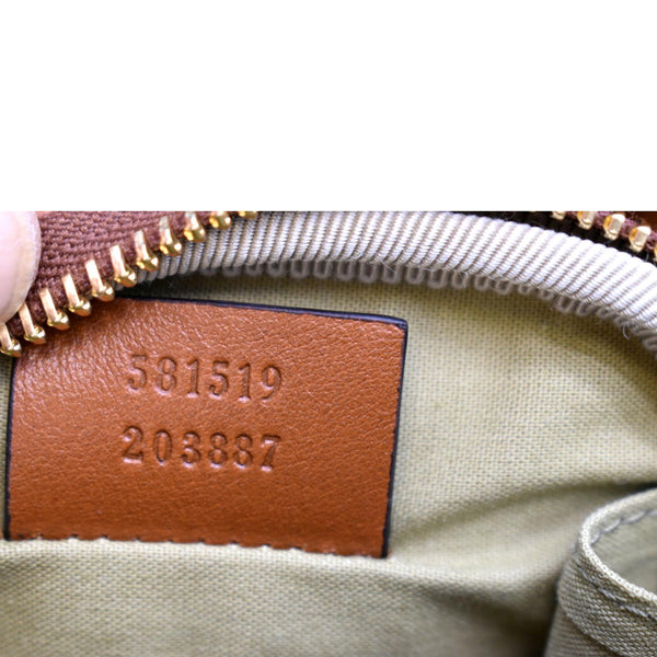 GUCCI Phone Case Vintage Canvas Belt Bag Dark Brown 581519