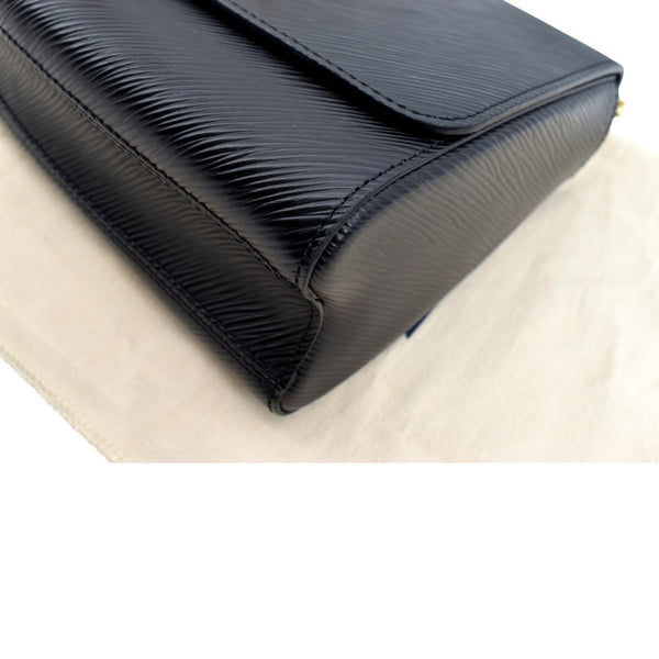 LOUIS VUITTON Twist Epi Leather Crossbody Bag Black