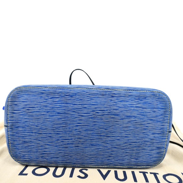 LOUIS VUITTON Neverfull MM Epi Leather Tote Shoulder Bag Blue