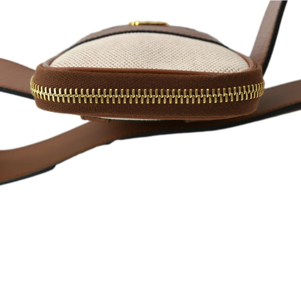 GUCCI Phone Case Vintage Canvas Belt Bag Dark Brown 581519