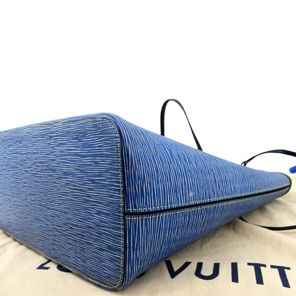 LOUIS VUITTON Neverfull MM Epi Leather Tote Shoulder Bag Blue