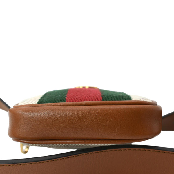 GUCCI Phone Case Vintage Canvas Belt Bag Dark Brown 581519