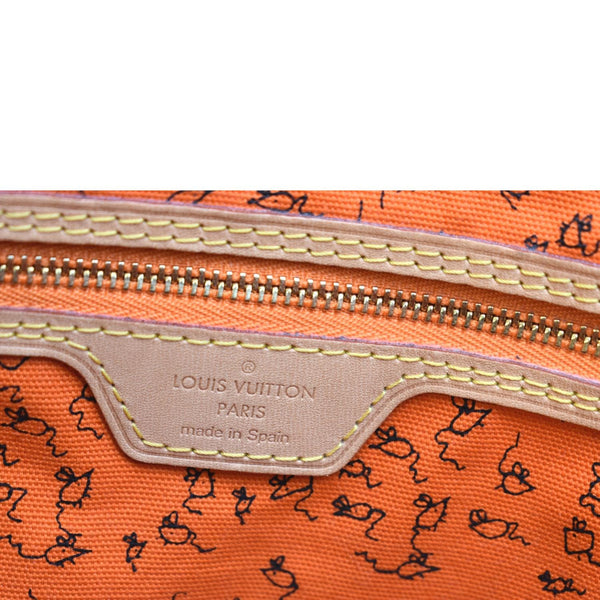LOUIS VUITTON Neverfull Catogram MM Canvas Tote Bag Orange