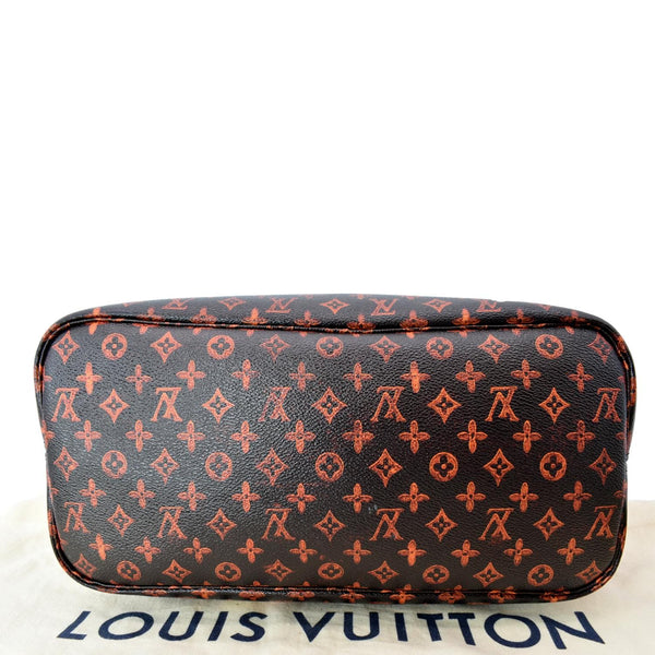 LOUIS VUITTON Neverfull Catogram MM Canvas Tote Bag Orange