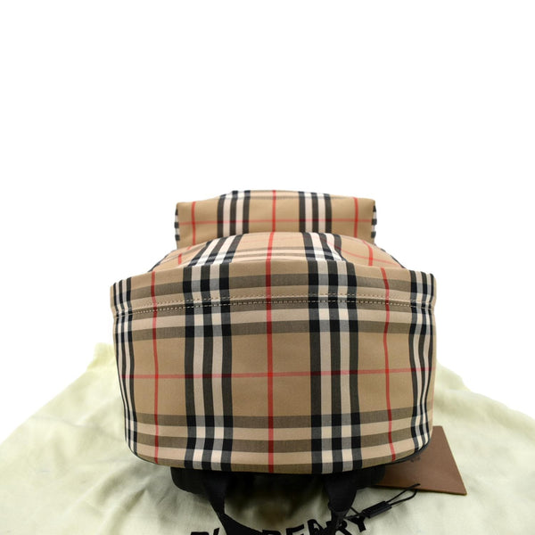 Burberry Vintage Check Nylon Backpack Bag Beige