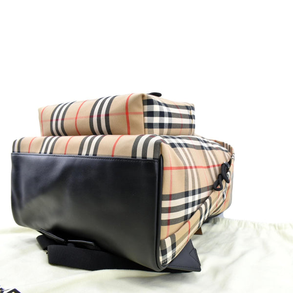 Burberry Vintage Check Nylon Backpack Bag Beige