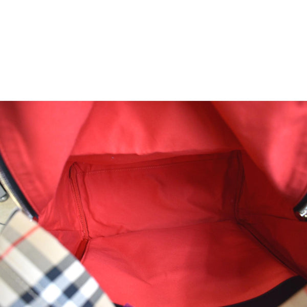 Burberry Vintage Check Nylon Backpack Bag Beige