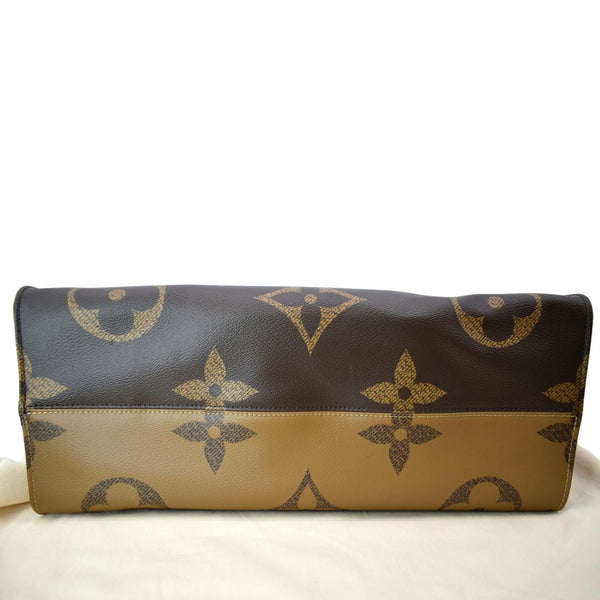 LOUIS VUITTON Onthego GM Giant Monogram Canvas Tote Shoulder Bag Brown