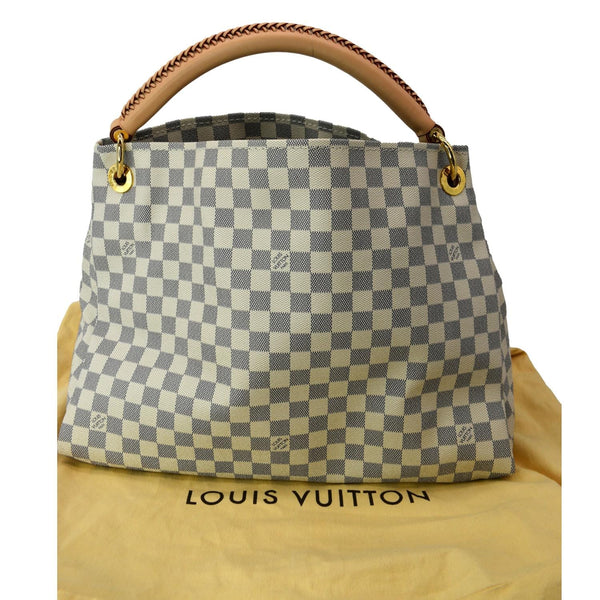 LOUIS VUITTON Artsy MM Damier Azur Hobo Bag White