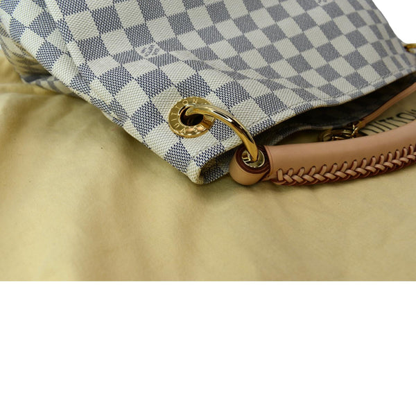 LOUIS VUITTON Artsy MM Damier Azur Hobo Bag White
