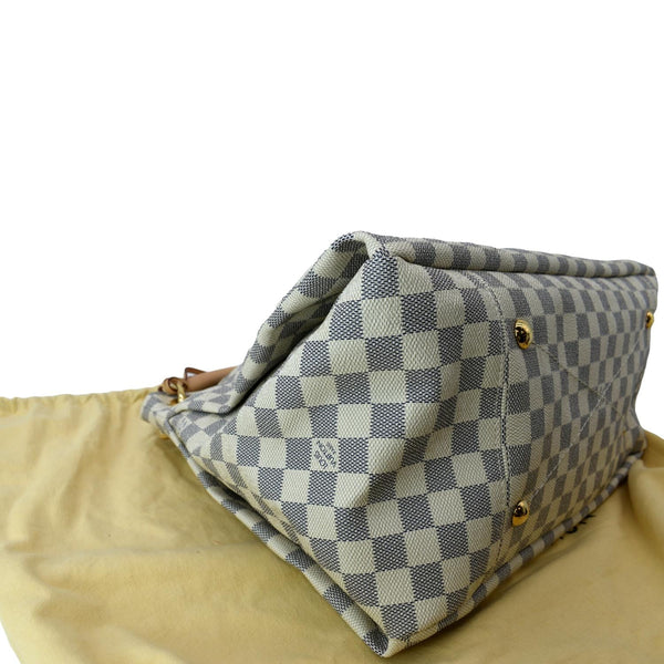 LOUIS VUITTON Artsy MM Damier Azur Hobo Bag White