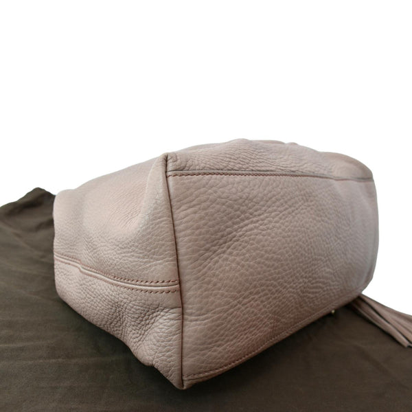 GUCCI Soho Medium Pebbled Leather Chain Shoulder Bag Light Pink 308982