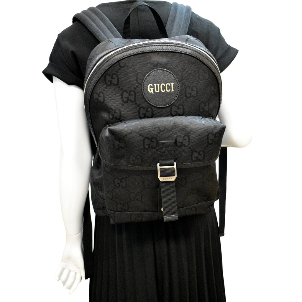 GG nylon backpack in grey and multicolor nylon