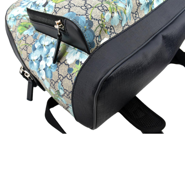 Gucci Blooms GG Supreme Monogram Backpack Light Blue - Left Side