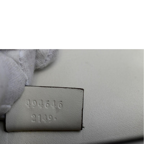 Gucci Sylvie Super Mini Leather Crossbody Bag in White - Stamp