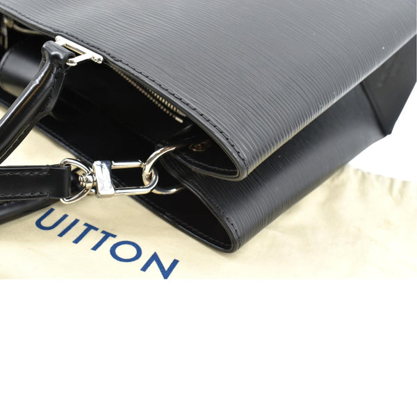 Louis Vuitton Kleber Epi Leather Shoulder Bag in Black - Left Side