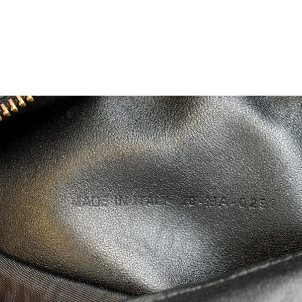 CHRISTIAN DIOR Caro Daily Cannage Calfskin Zipped Pouch Black